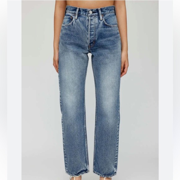 Moussy Denim - Moussy Vintage Trenton High Rise Wide‎ Straight Leg Jeans Light Wash Size 24